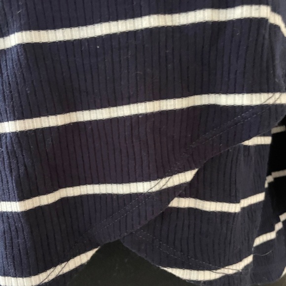 Copper Key cold shoulder navy with white stripe top - Picture 4 of 5